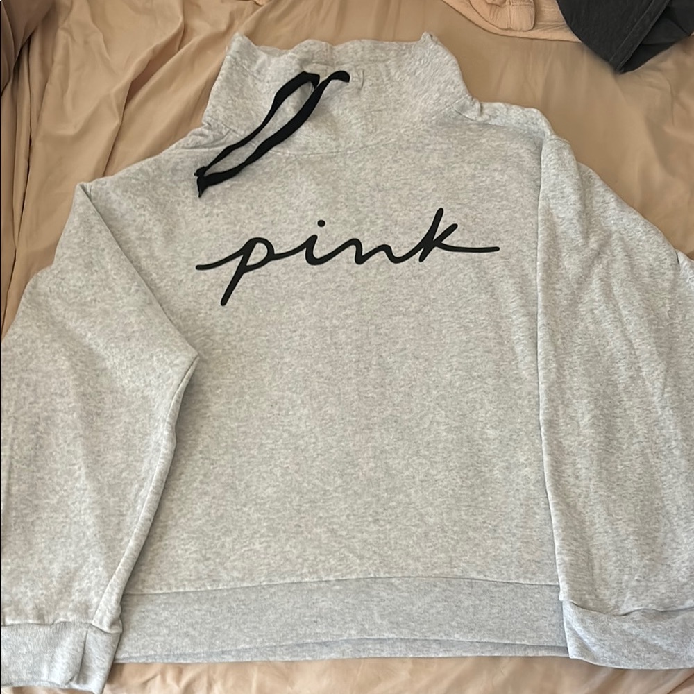 PINK Victoria's Secret Gray Cowl Neck Sweater